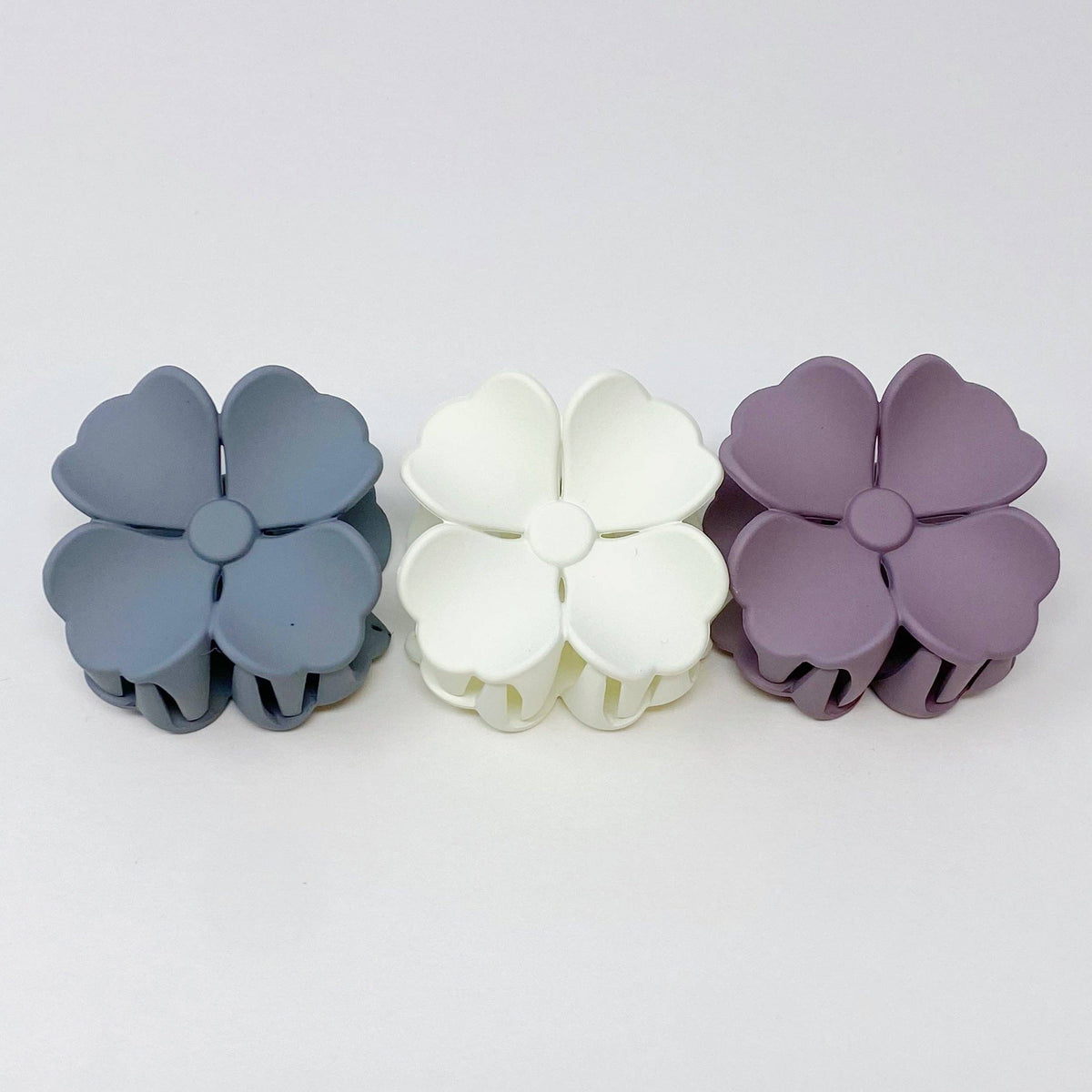Hibiscus Petals Hair Claw Set Of 3: Black