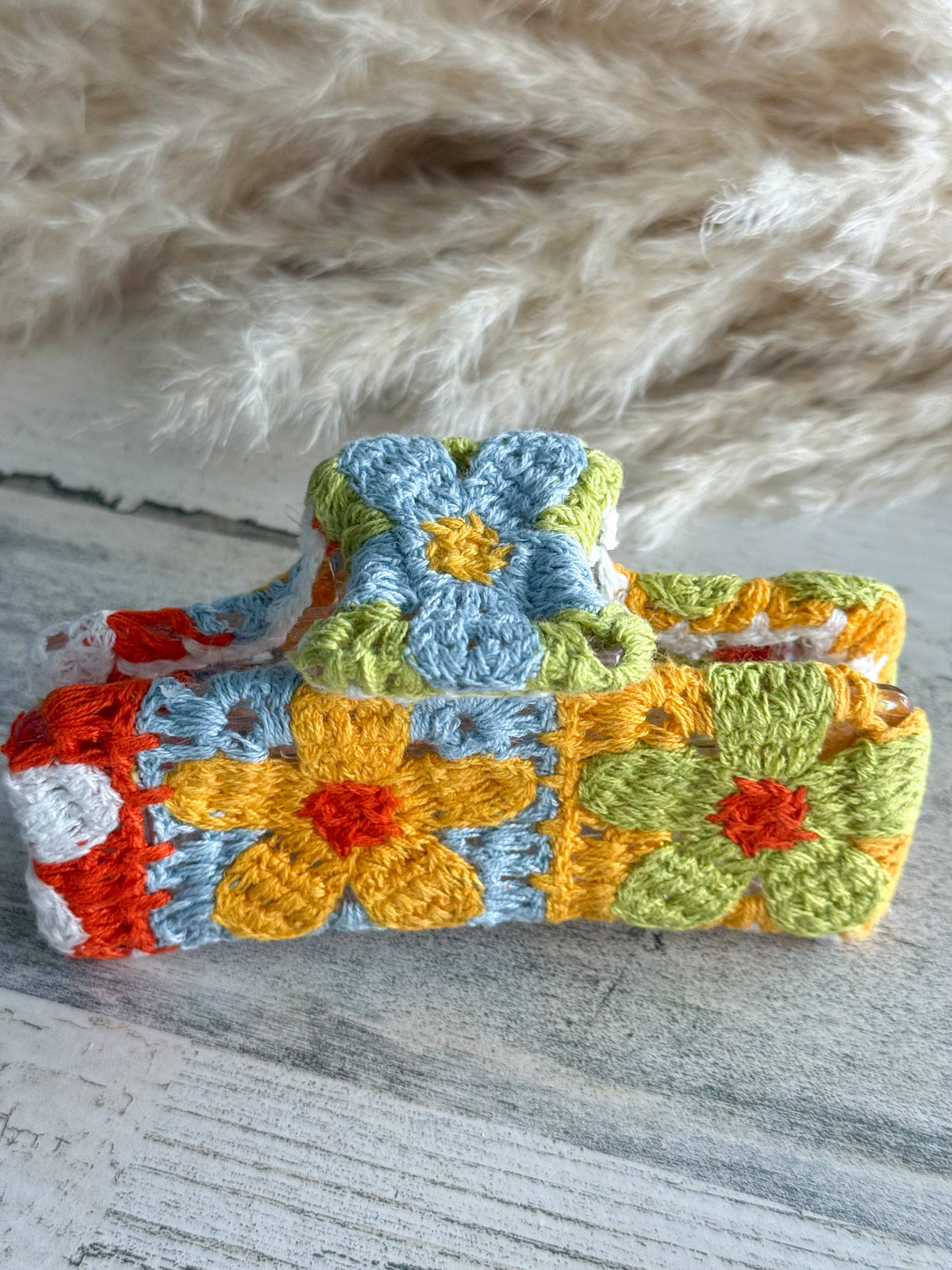 Flower Crochet Retro Hair Claw