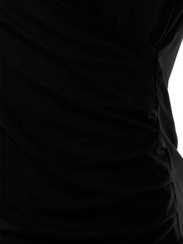 3/4 Sleeve Tank Tops Deep V-Neck Surplice Wrap: GREY / (M) 1