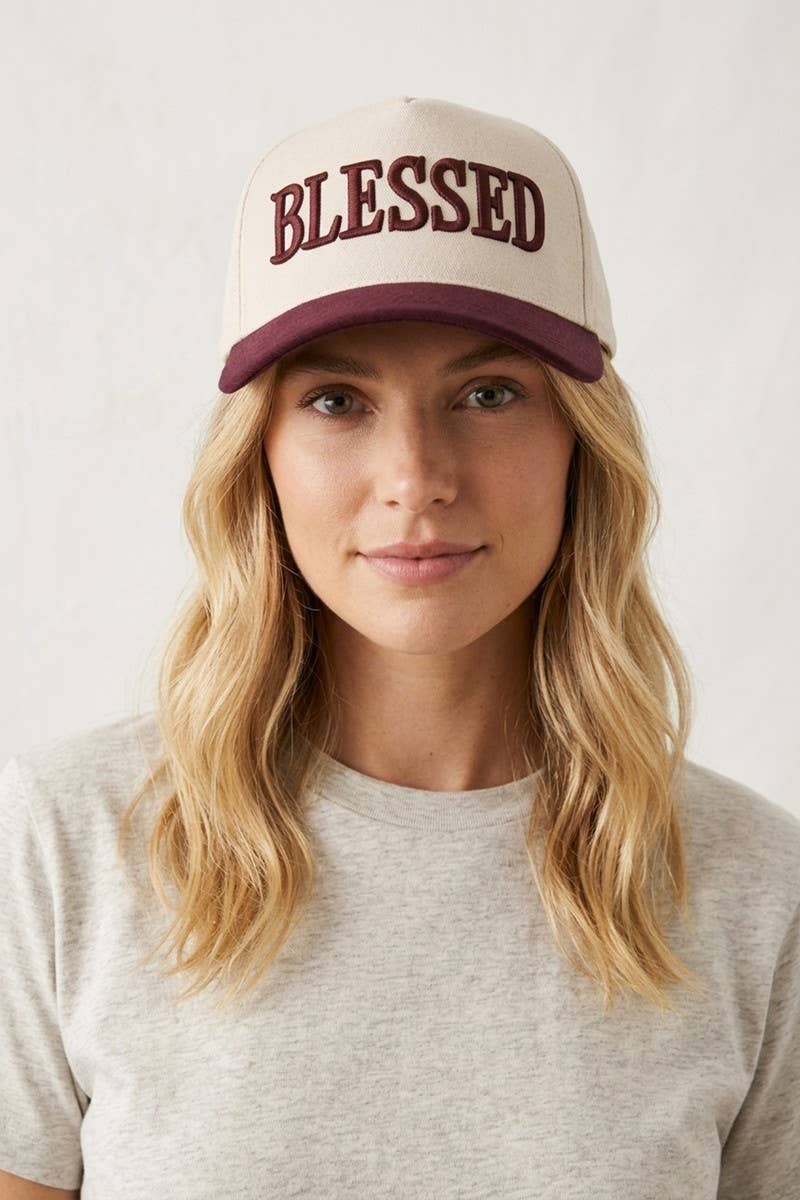 `Blessed Two Tone Cotton Cap Zenana Consgt.: ASH MOCHA-192502 / OS