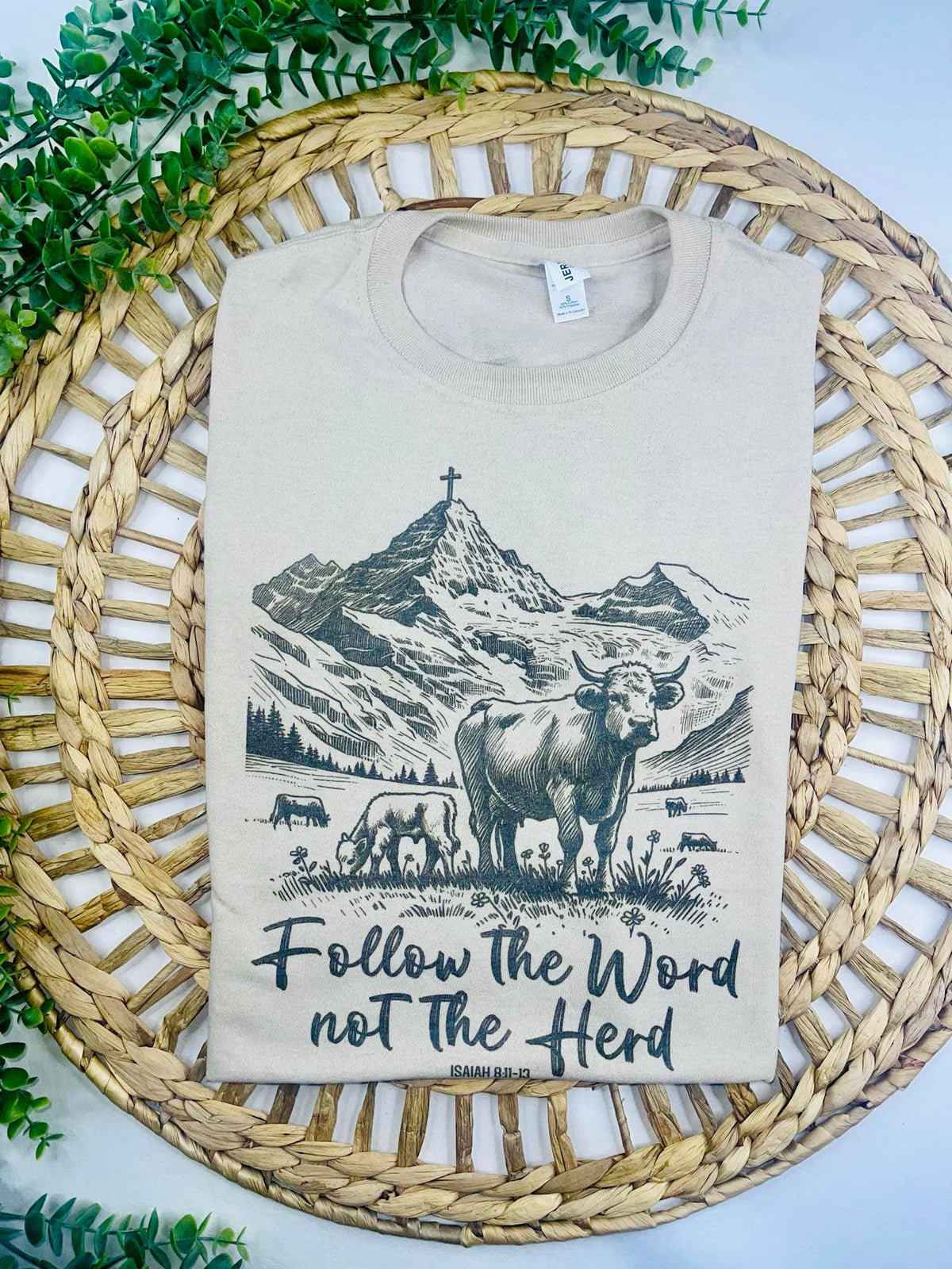 Follow The Word (Sublimation T-Shirt): Gildan (T-Shirt) / Tan / XL