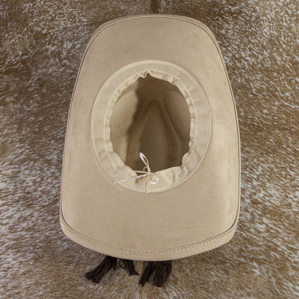 Braided Band Suede Cowboy Hat: KA