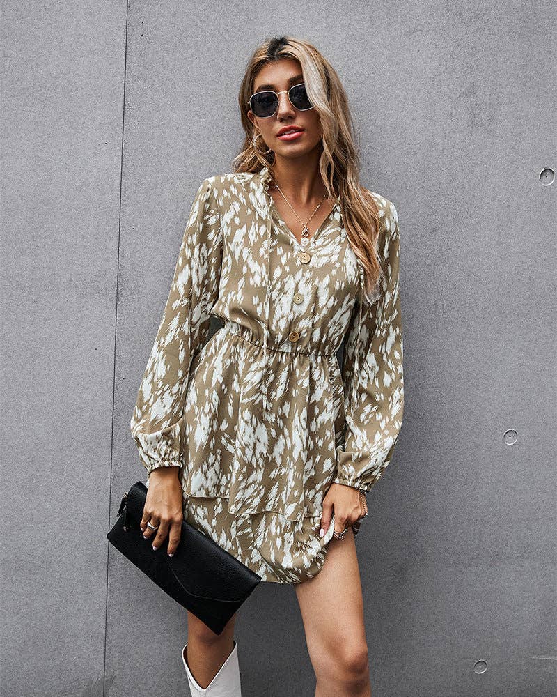 TESSA LONG SLEEVE DRESS: S