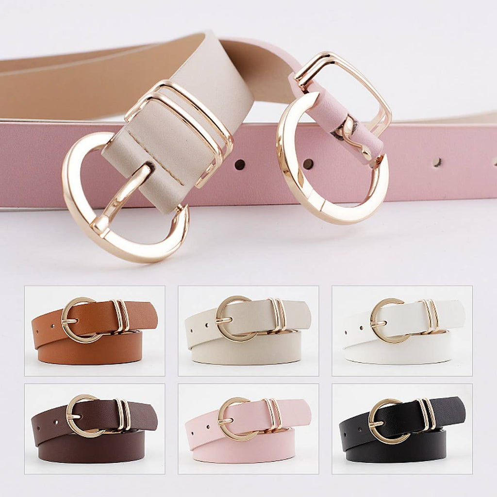 CWABE0376_HOT SELLING RETRO BIG BUCKLE DECORATIVE BELT: Pink / (OS) 1