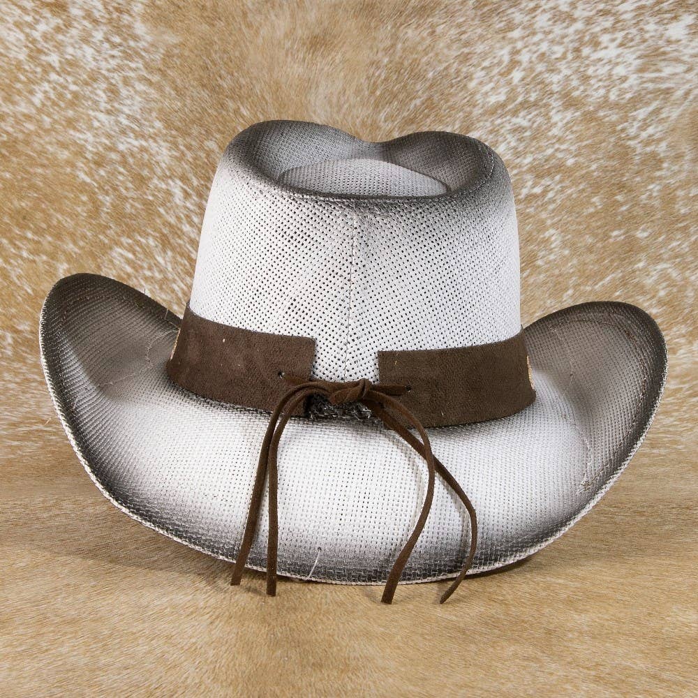 Straw Flower Embroidered Cowboy Hat: IV