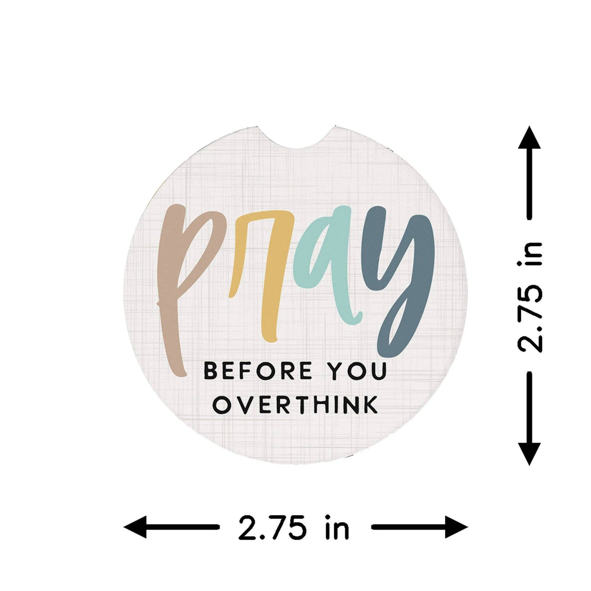 Pray Before Stripes Faith Car Coaster Set