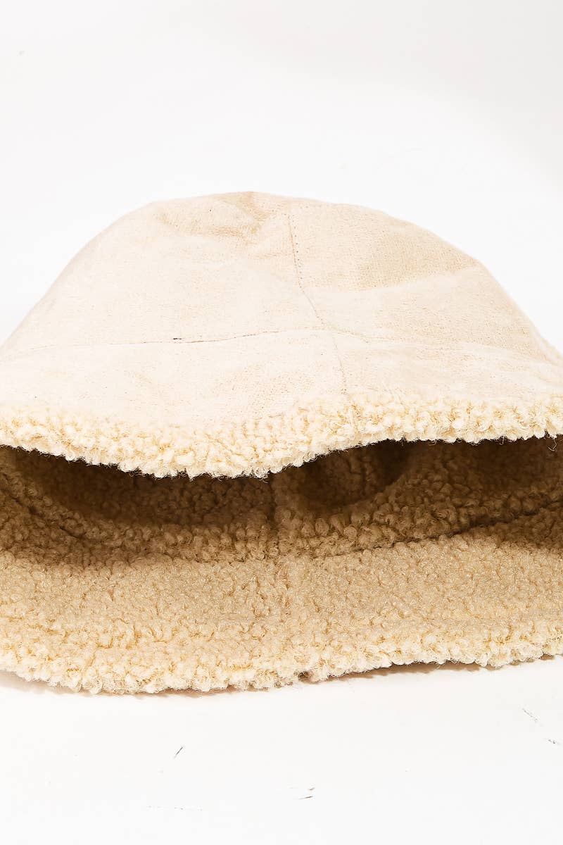 Faux Teddy Fur Bucket Hat: IV