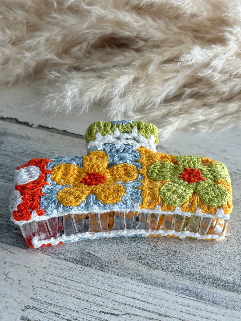 Flower Crochet Retro Hair Claw
