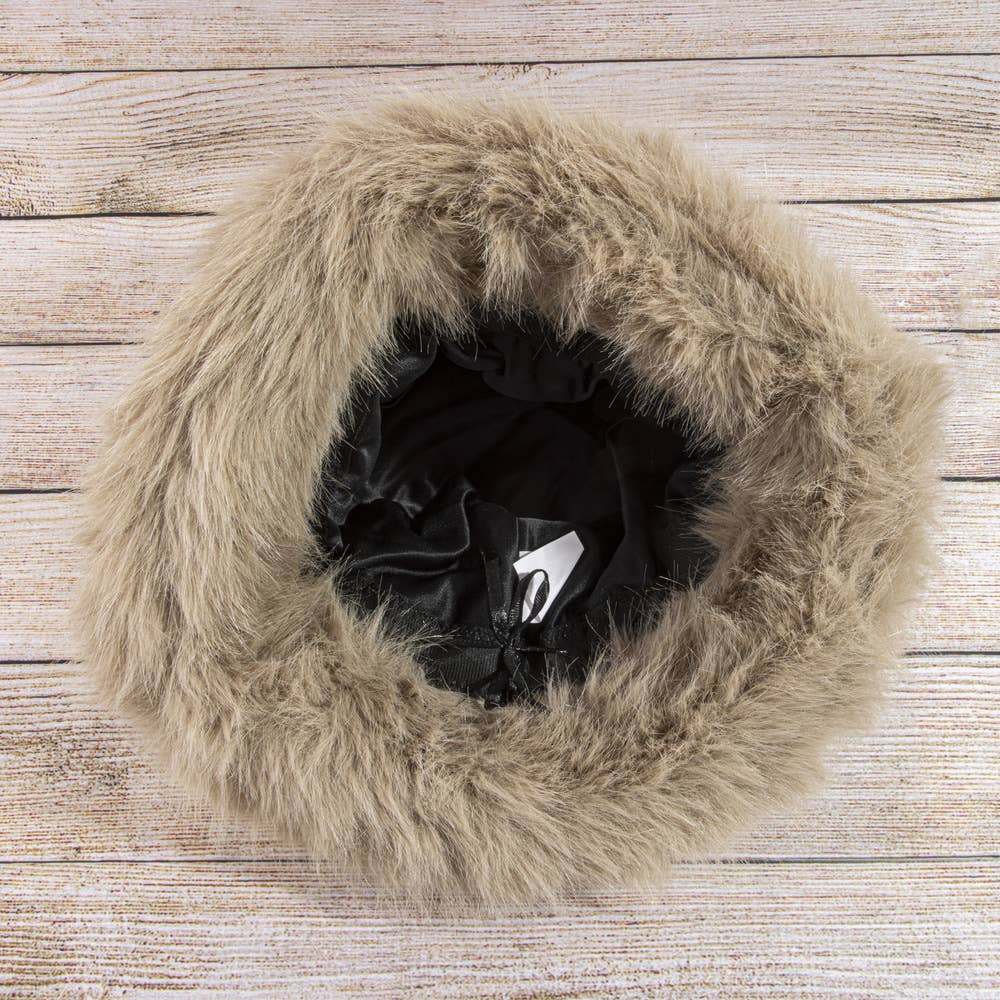 Fluffy Plush Fur Bucket Hat: KA