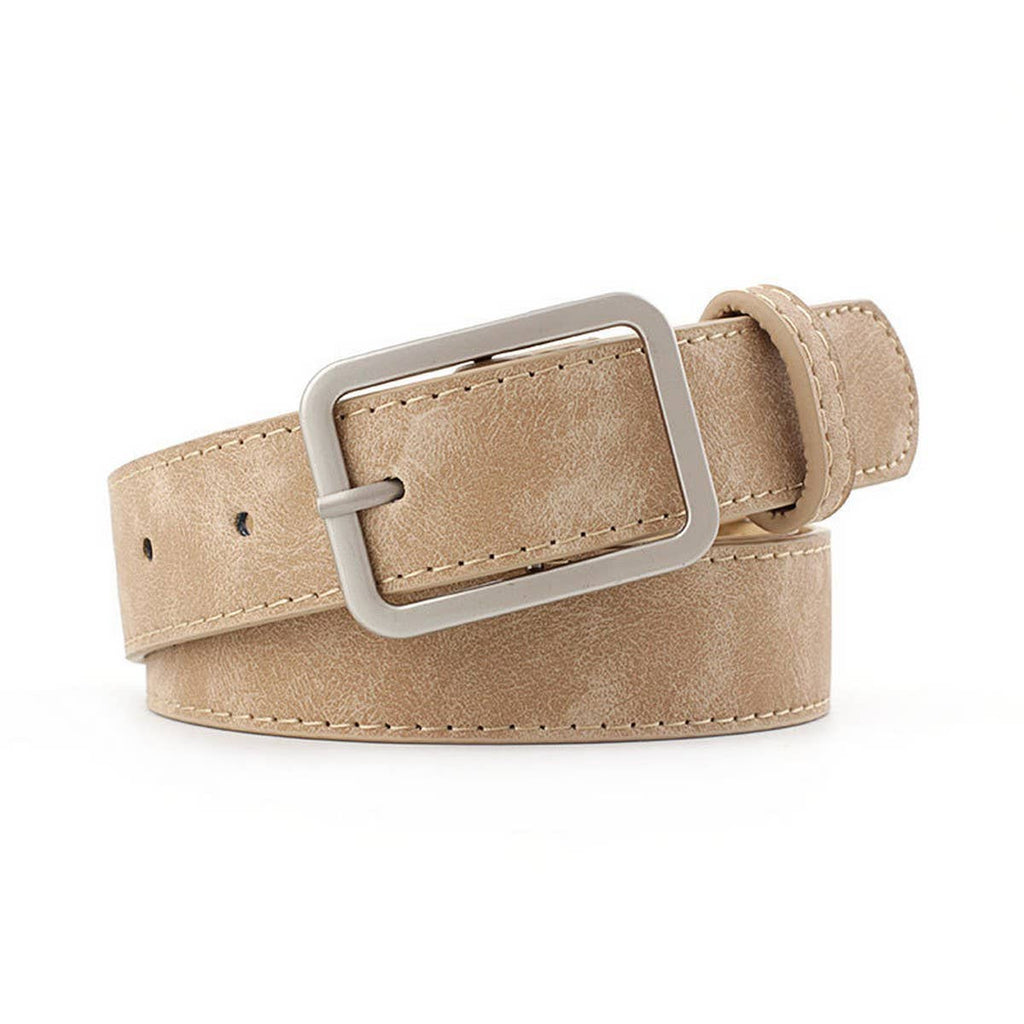 CWABE0381_HOT SELLING RETRO BIG BUCKLE DECORATIVE BELT: COFFEE / (OS) 1