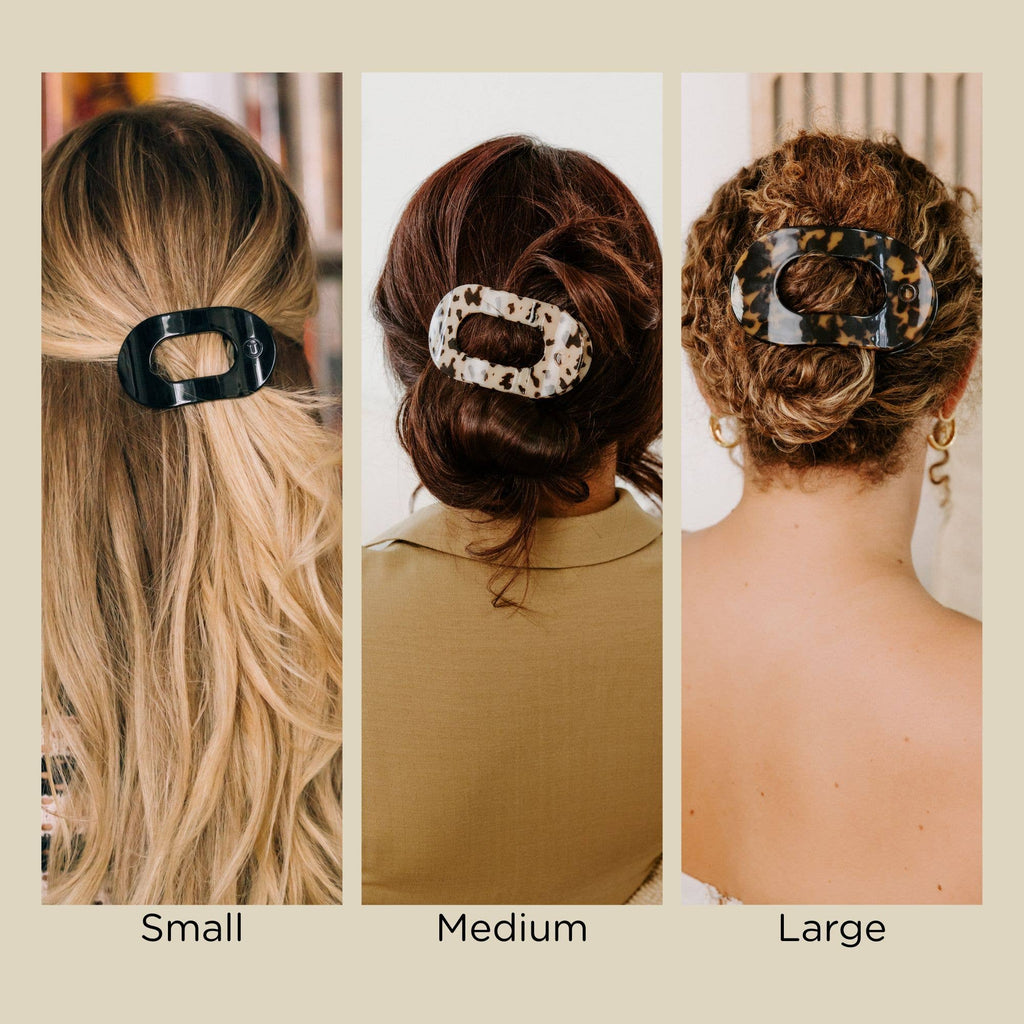 Round Flat Hair Clip | Med. | Jet Black