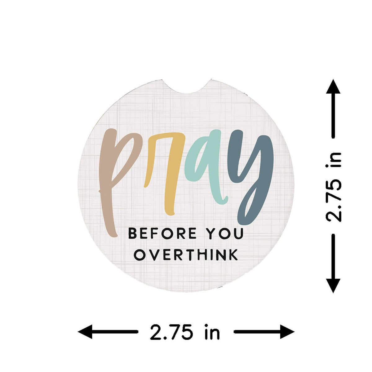 Pray Before Stripes Faith Car Coaster Set