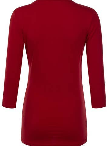 3/4 Sleeve Tank Tops Deep V-Neck Surplice Wrap: Black / (S) 1