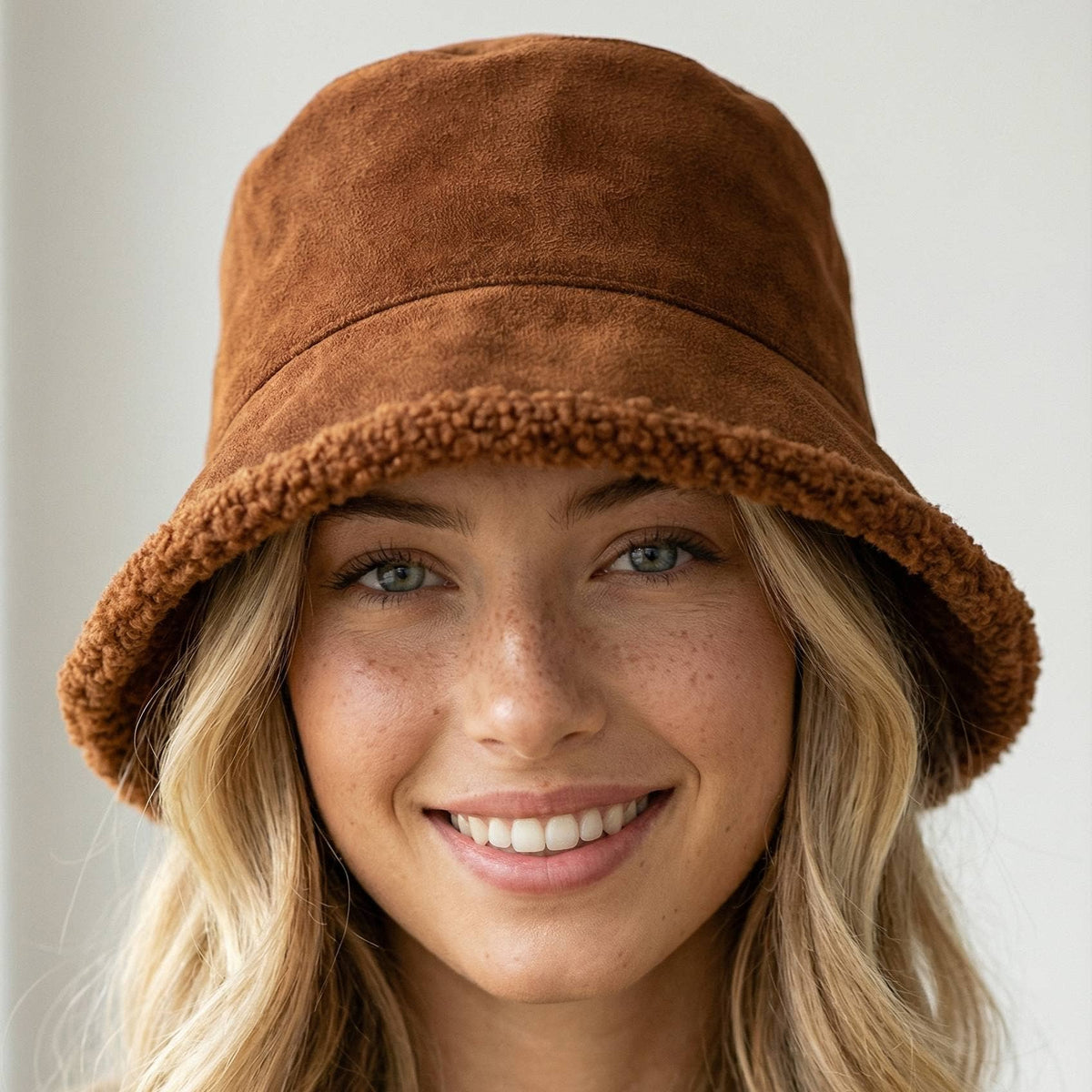 Faux Teddy Fur Bucket Hat: IV