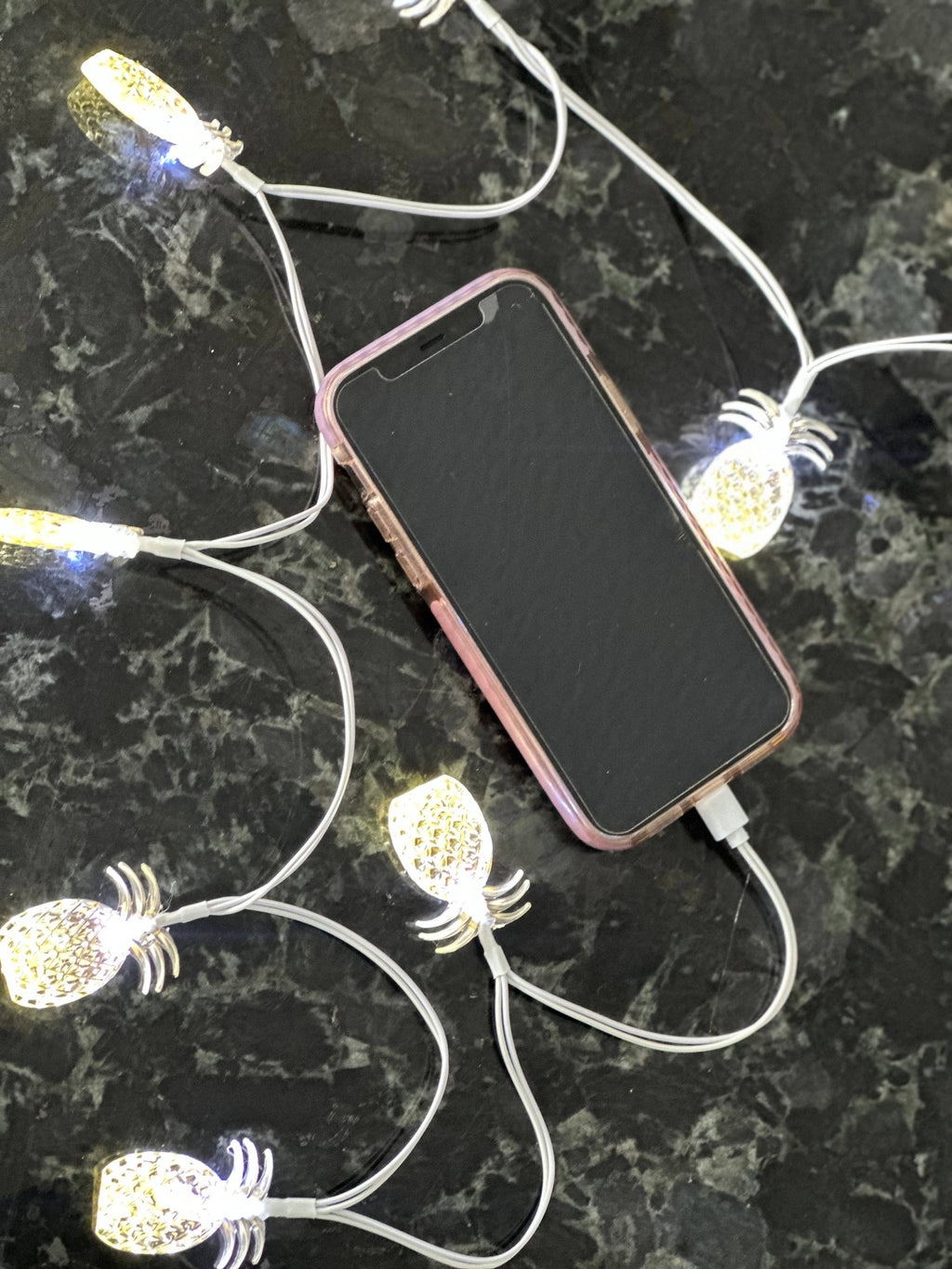 "Preppy Pineapple" iPhone Charger