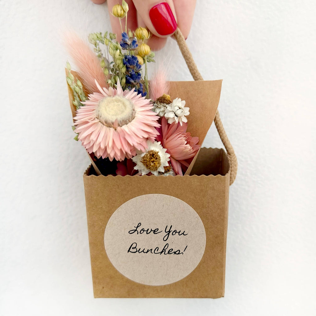 Mini Dried Flower Bouquet Bag Mix With Gift Message