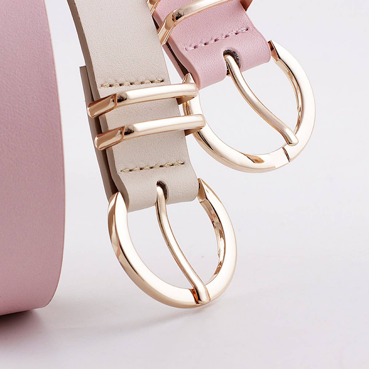 CWABE0376_HOT SELLING RETRO BIG BUCKLE DECORATIVE BELT: Pink / (OS) 1