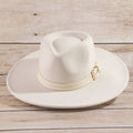 Double Belt Strap Fedora Hat: IV
