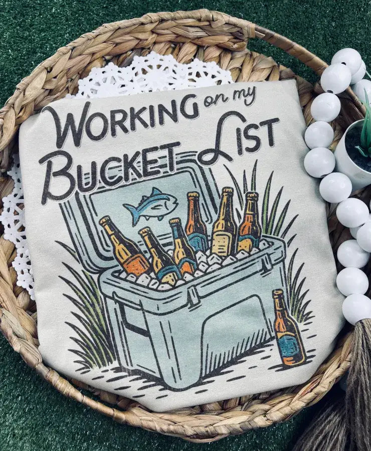 Working on my bucket list (Sublimation=Separate Order: Gildan (T-Shirt) / Tan / XL