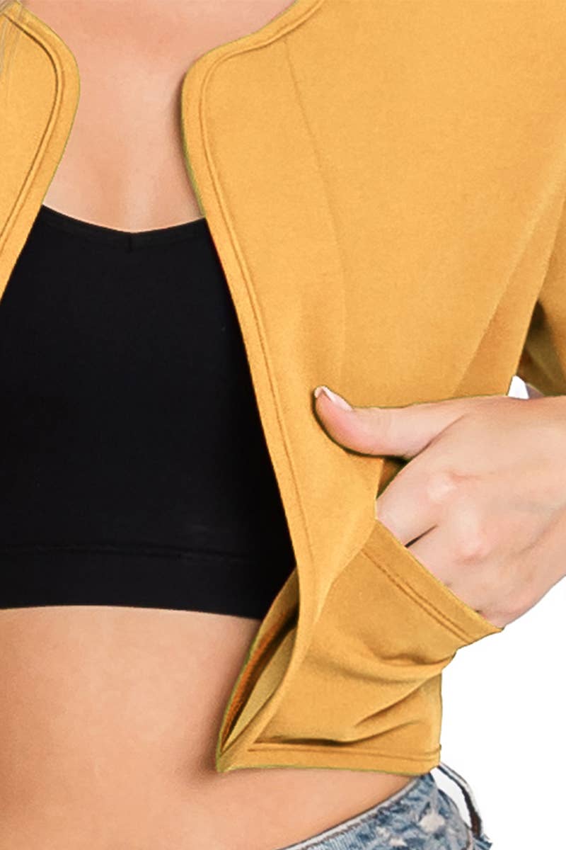 CWOBL092_Short Sleeve  Bolero Open Front Cardigan: OFFWHITE / (S) 1