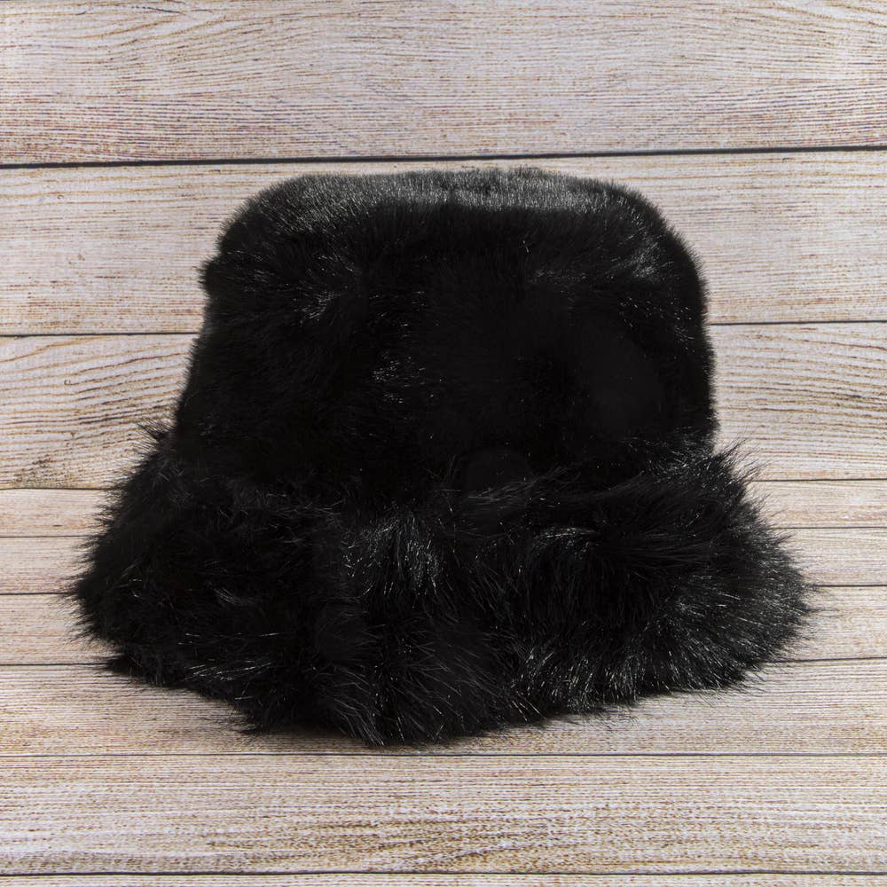 Fluffy Plush Fur Bucket Hat: KA