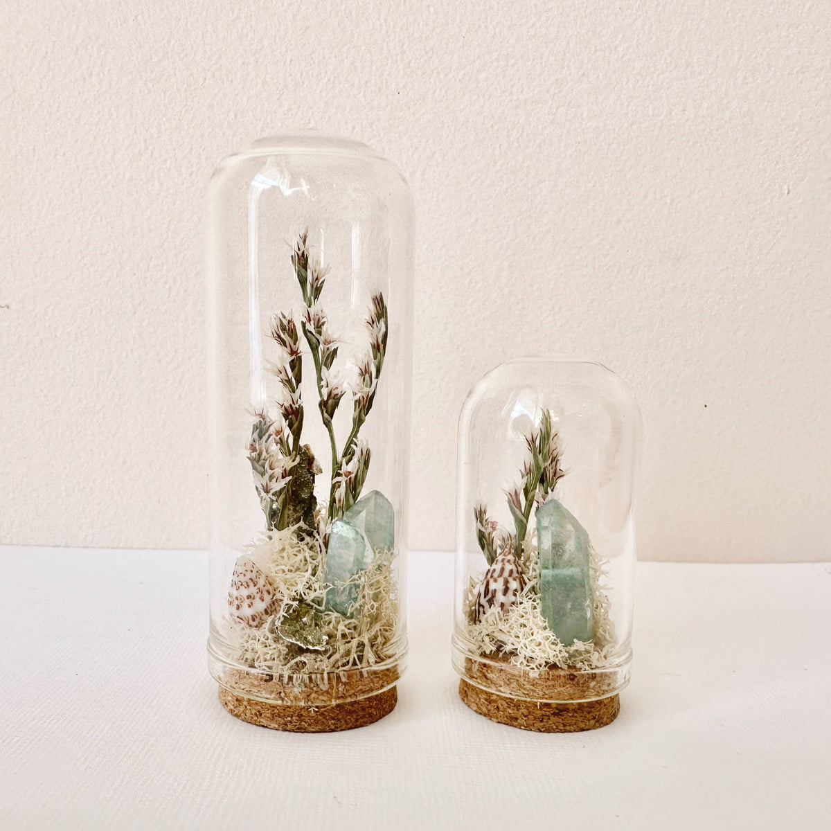 Saltwater Breeze Mini Terrarium Crystal Beach Desk Decor: 2.75"