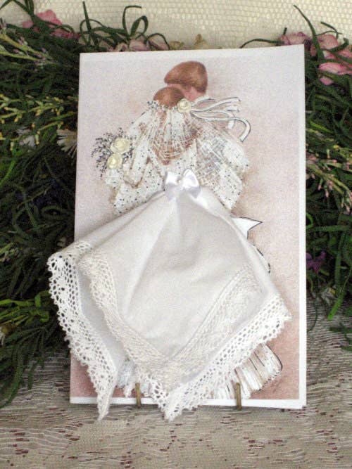 Bridal Hanky Card: White Hankie