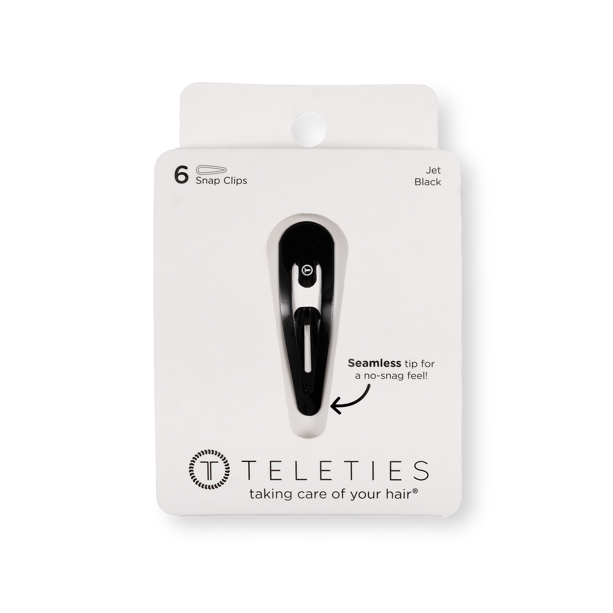 Jet Black Snap Clip (6ct)