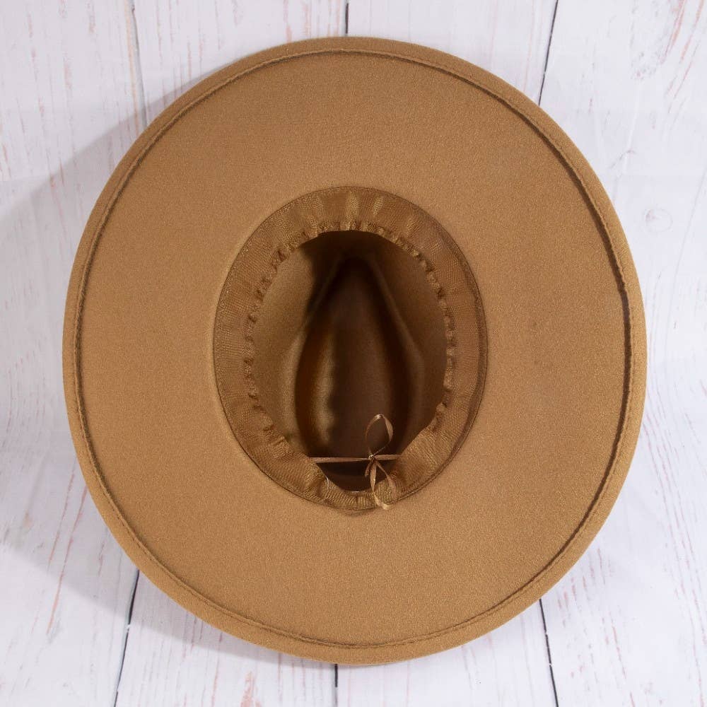 Flat Brim Herringbone Chain Fedora Fashion Hat: IV