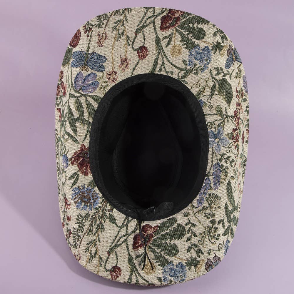 Absofuckinglutely Script Floral Cowboy Hat: 3MULTI