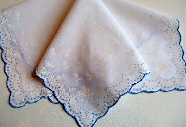 100% Cowgirl Keepsake Hanky Card: Pink Trim