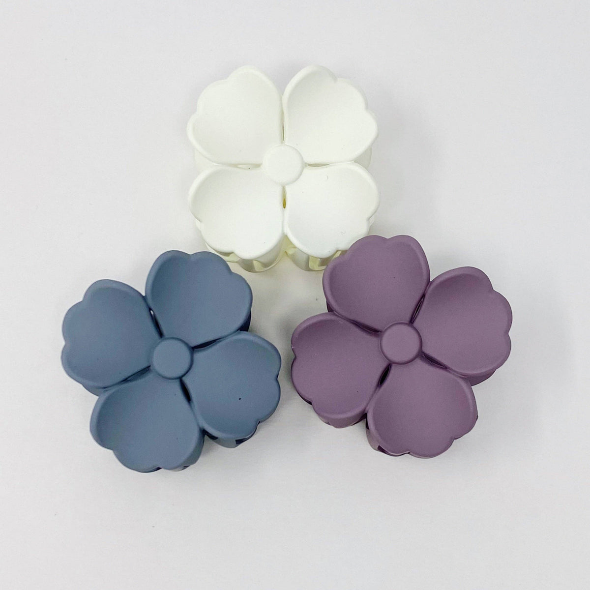 Hibiscus Petals Hair Claw Set Of 3: Black