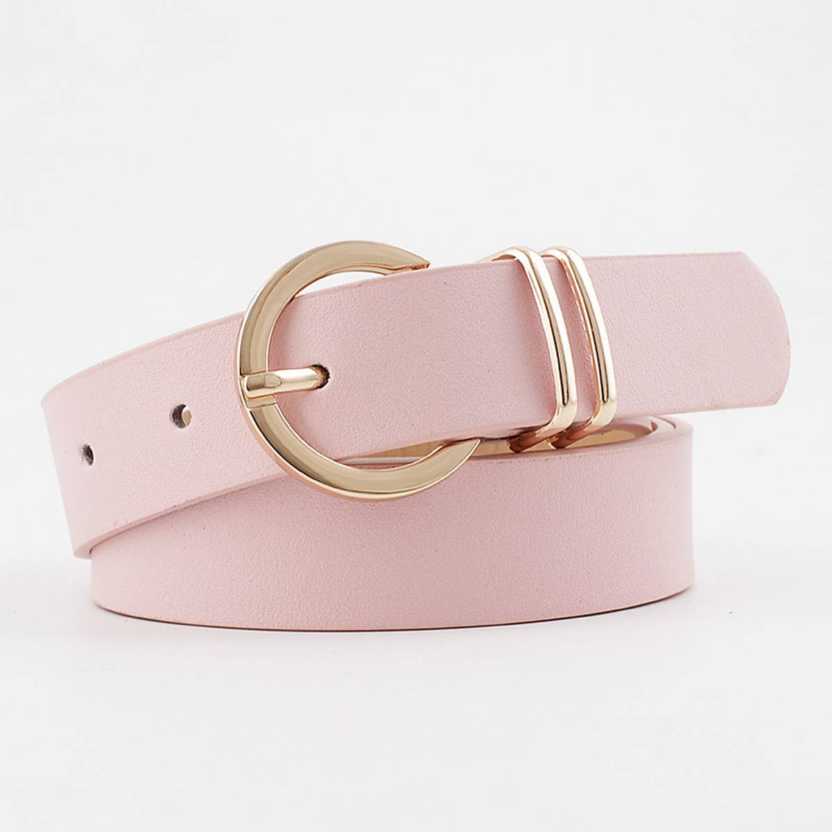 CWABE0376_HOT SELLING RETRO BIG BUCKLE DECORATIVE BELT: Pink / (OS) 1