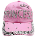 Princess Tiara Rhinestone Cap Hat: Pink