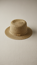 Muted Gold Clasped Straw Hat